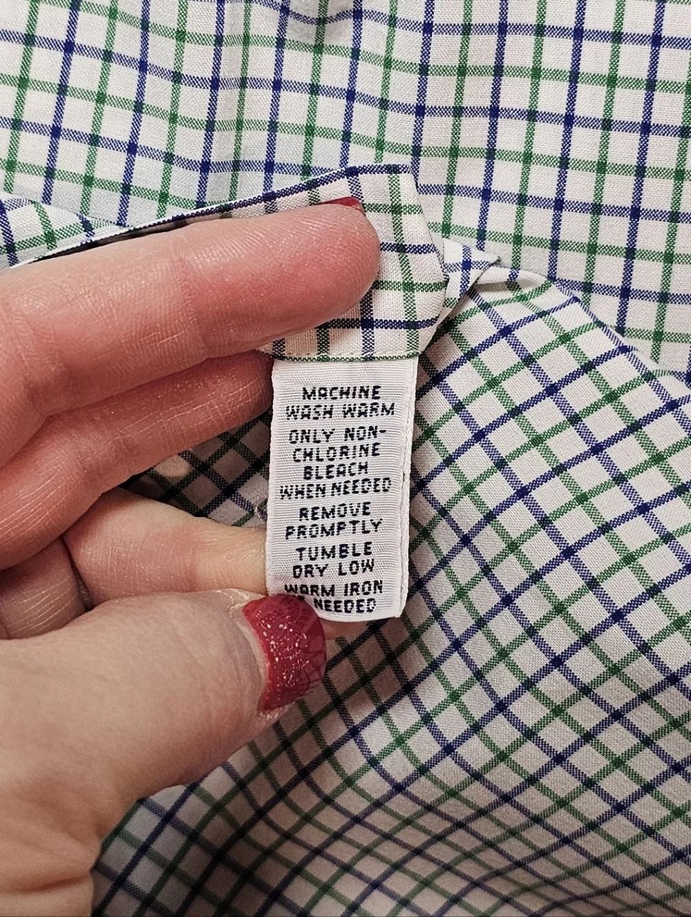 Polo by Ralph Lauren Green and White Mini-Check‎ Button-Down Shirt Size XXL